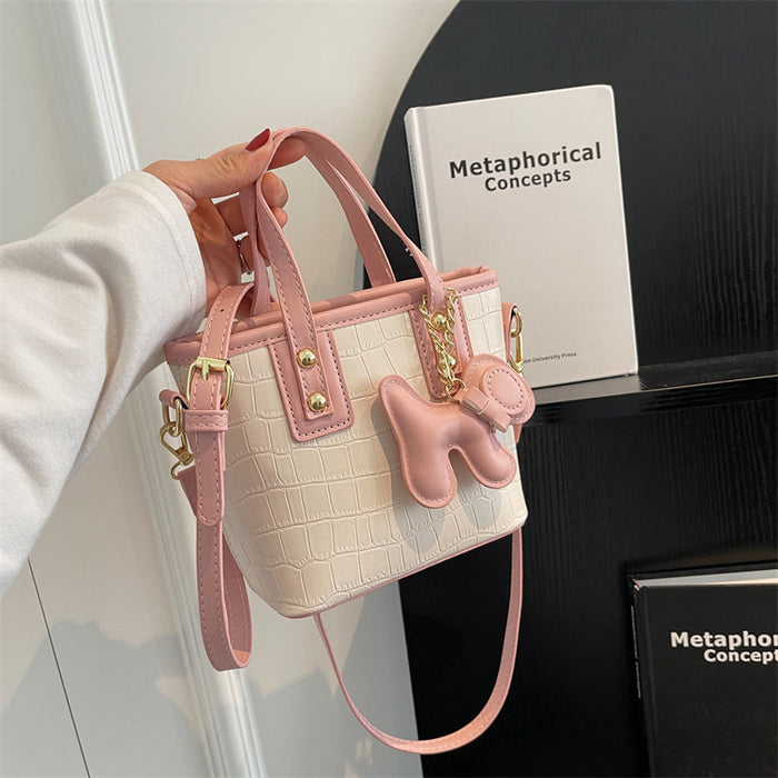 Wholesale Women Fashion Solid Color Square Flap Handle Shoulder Bag