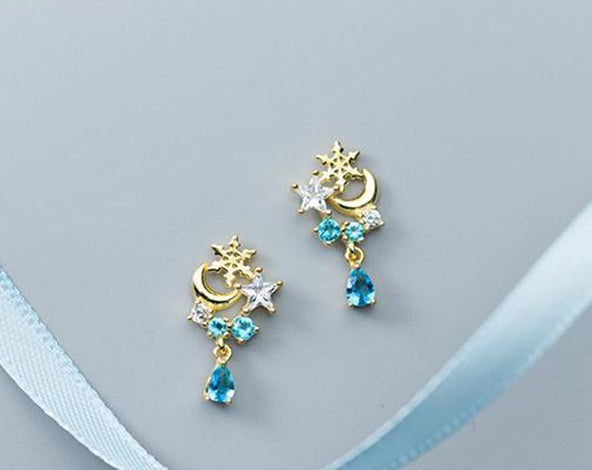 Zircon Drill 925 Stud Earrings