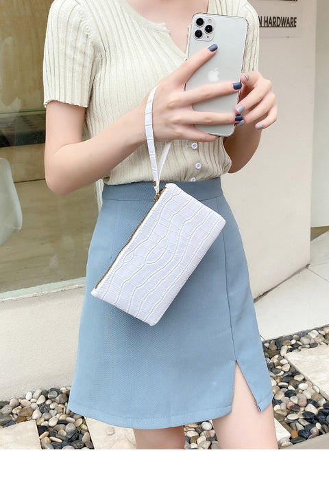 Wholesale Women Fashion Solid Color Rhombus Chain Purse