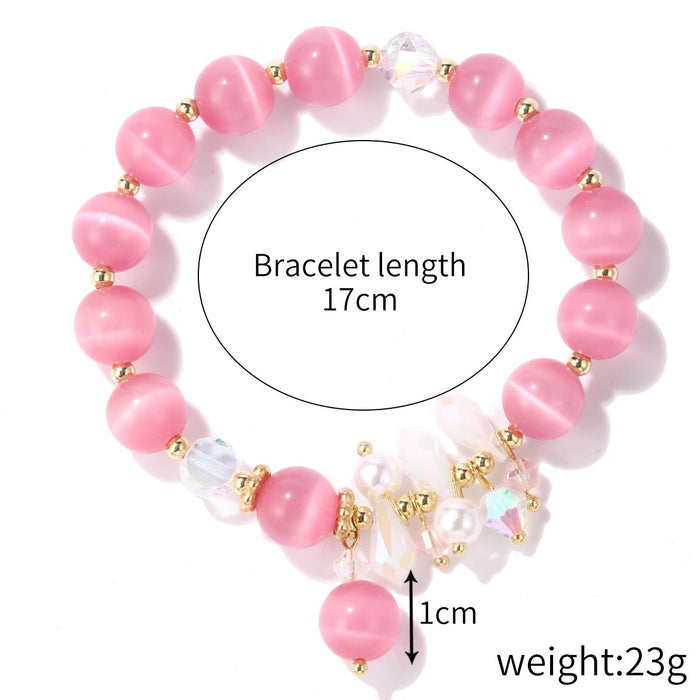 Women's Fashion Natural Crystal String Beads Bracelet