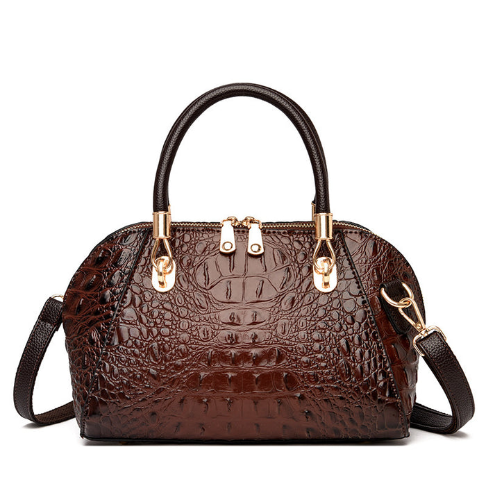 Wholesale Women Fashion Casual Gradient Crocodile Pattern Handbag