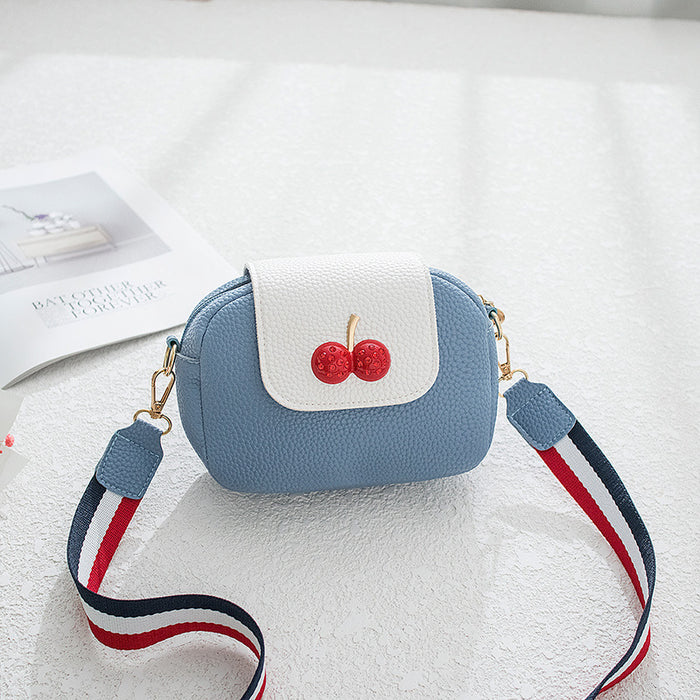 Cute Cherry Print Messenger Bag