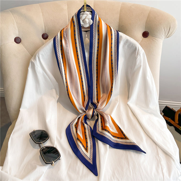 Thin Narrow Long  Silk Scarves Women's tie.