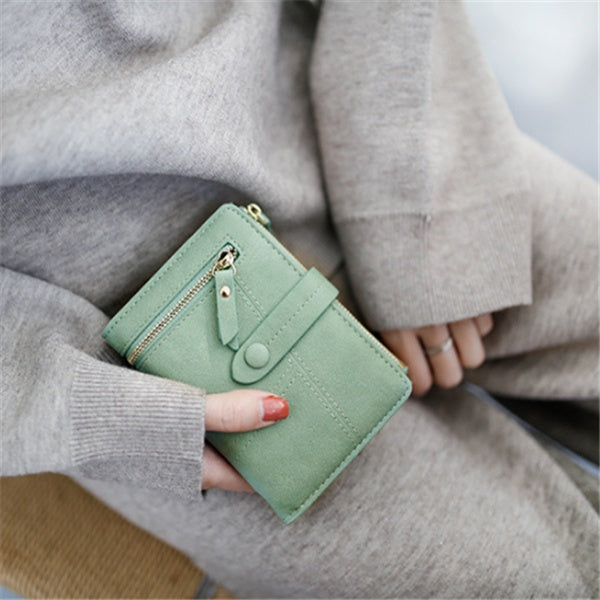 Wholesale Fashion Solid Color Zipper Wallet