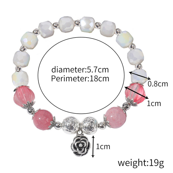 Women's Fashion Natural Crystal String Beads Bracelet