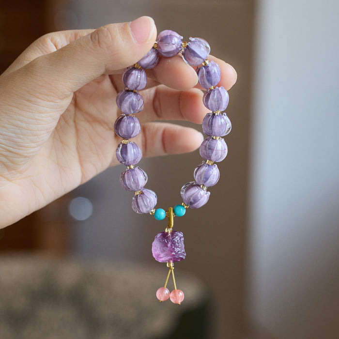 Twilight Purple Glazed Female Xingshi Bracelet