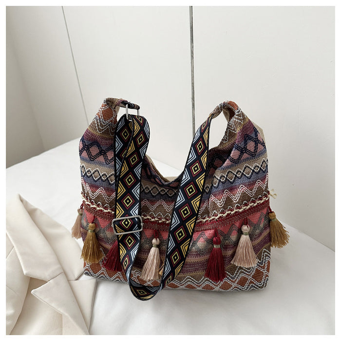 Vintage Tribal Spacious Print Tote