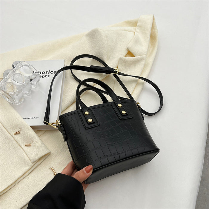 Wholesale Women Fashion Solid Color Square Flap Handle Shoulder Bag