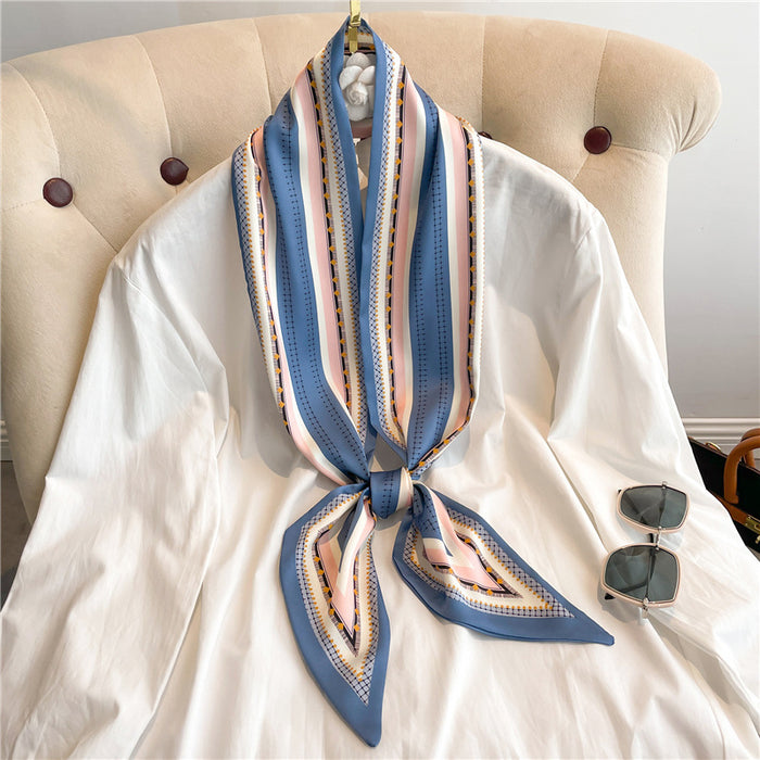 Thin Narrow Long  Silk Scarves Women's tie.