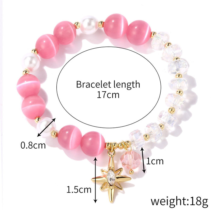 Women's Fashion Natural Crystal String Beads Bracelet