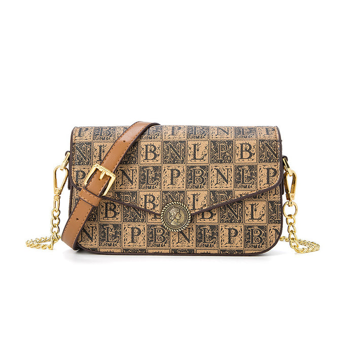 Women's Printed Chain Shoulder Messenger Bag