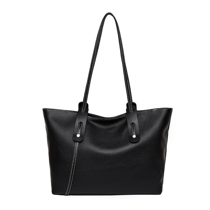 Women Fashionable Simple Large Capacity PU Tote Bag