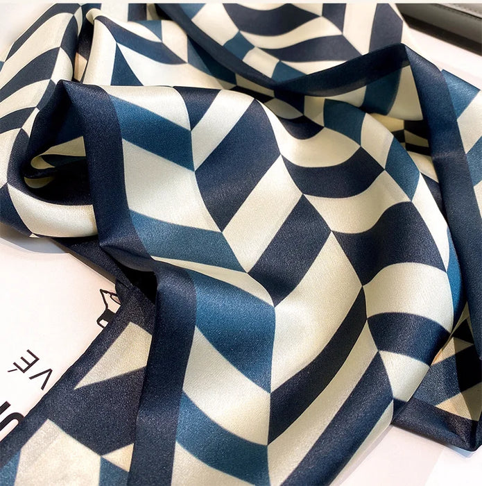 LEONOR Double-sided Thin Narrow 100% Real Silk Twill Scarves