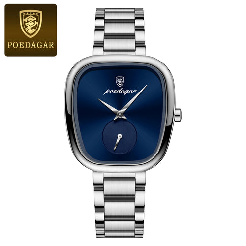 POEDAGAR Luxury Watch for Woman Waterproof Stainless Steel Quartz