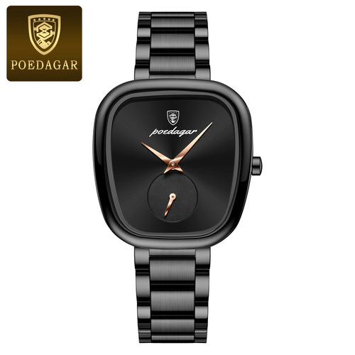 POEDAGAR Luxury Watch for Woman Waterproof Stainless Steel Quartz