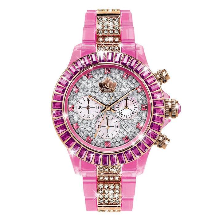 Brand New Sport Watch Pink Rhinestone Fashion Quartz