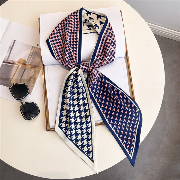 Thin Narrow Long  Silk Scarves Women's tie.