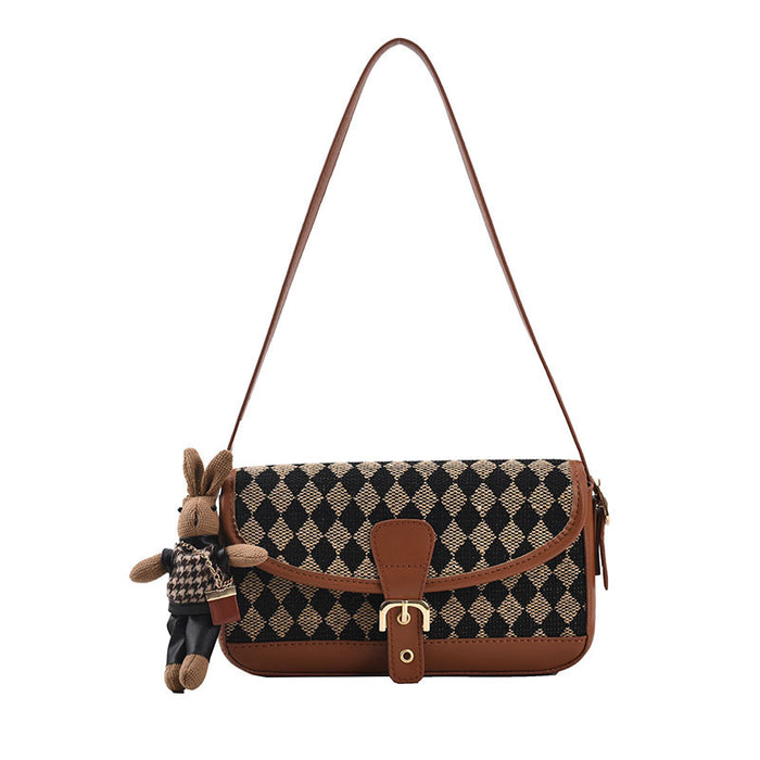 Ladies Winter Rhombus Shoulder Handbags