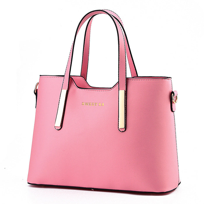 Wholesale Women Casual Simple Solid Color Large Capacity Handbag