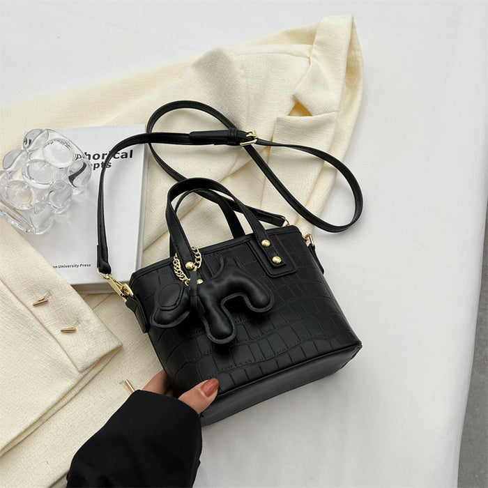 Wholesale Women Fashion Solid Color Square Flap Handle Shoulder Bag