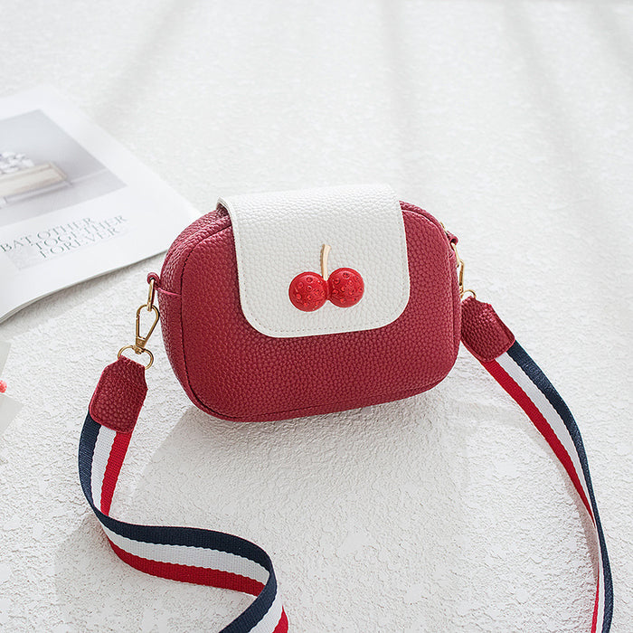 Cute Cherry Print Messenger Bag