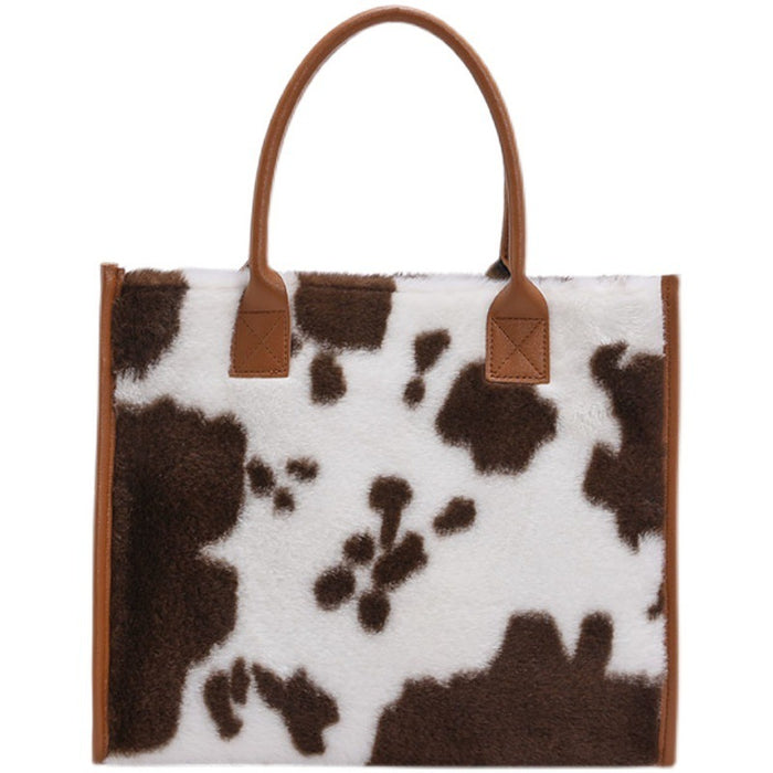 Wholesale Autumn Winter Women Fashionable Leopard Printed Large Capacity Square Tote Bag