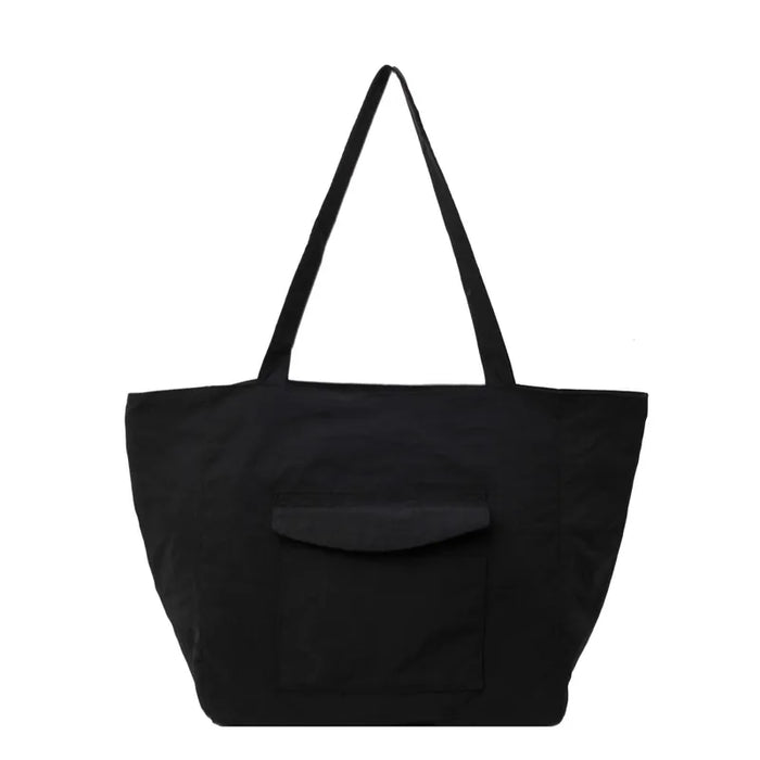 Women Simple Solid Color Large Capacity Nylon Tote Bag. Wholesale too.