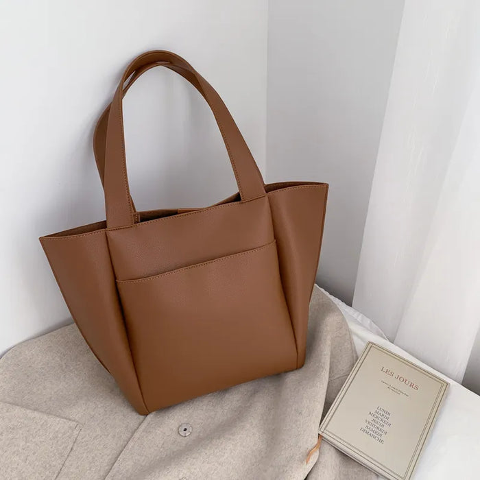 Wholesale Women Simple And Fashionable Square Large Capacity PU Tote Bag