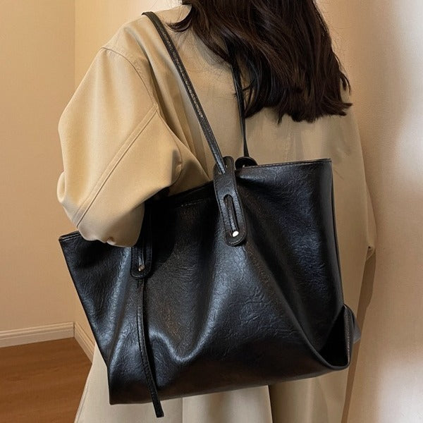 Women Casual Simple Solid Color Handbag