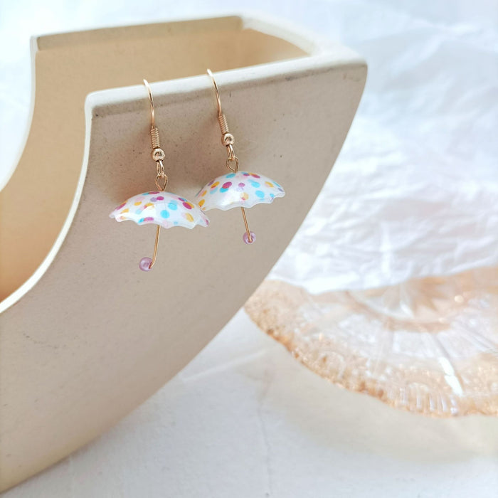 Women's Rainbow Geometric Umbrella Half Stereo Stud Earrings