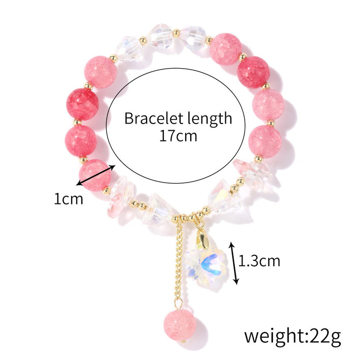 Women's Fashion Natural Crystal String Beads Bracelet