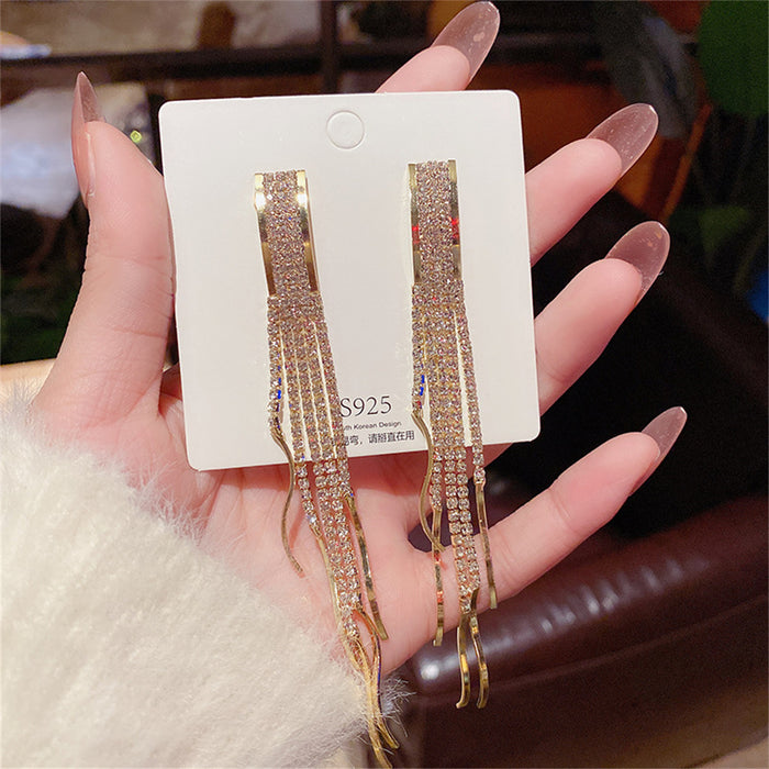 Women Faux Feather Earrings Bohemian Fringe Tassel Long Drop Dangle Earrings Set with Dream Catcher Design