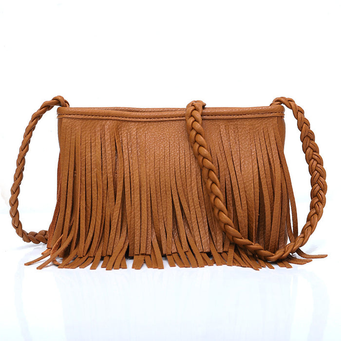 Hand-woven Tassel Bag Shoulder Crossbody Bag