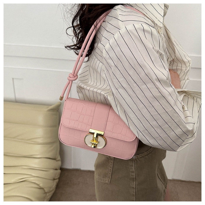 Women Fashion Casual Solid Color Chain Shoulder Bag