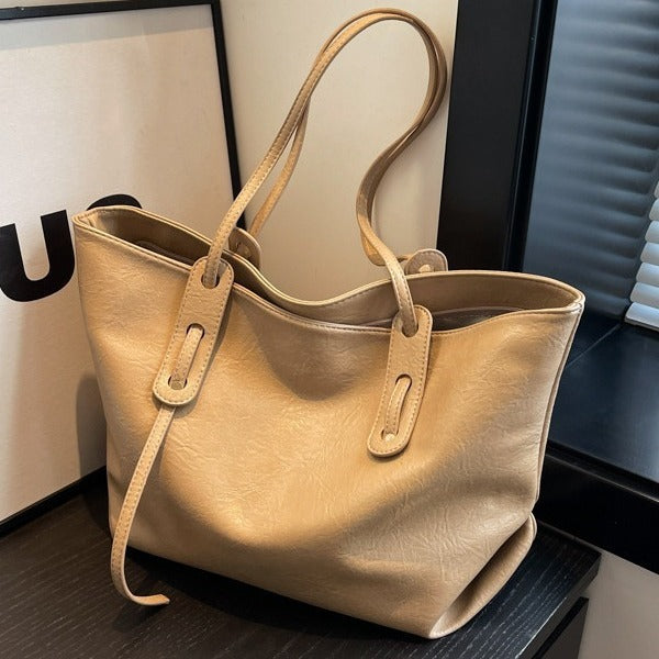 Women Casual Simple Solid Color Handbag