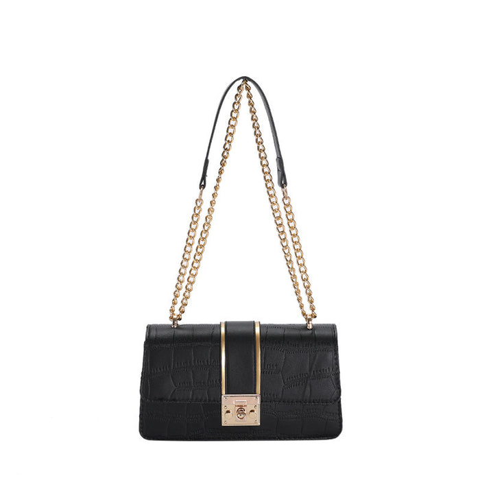 Wholesale Women Fashion Casual Chain Stone Pattern Shoulder Bag