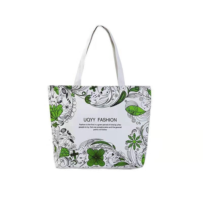 Classic Summer-Style Spacious Printed Canvas Shopper