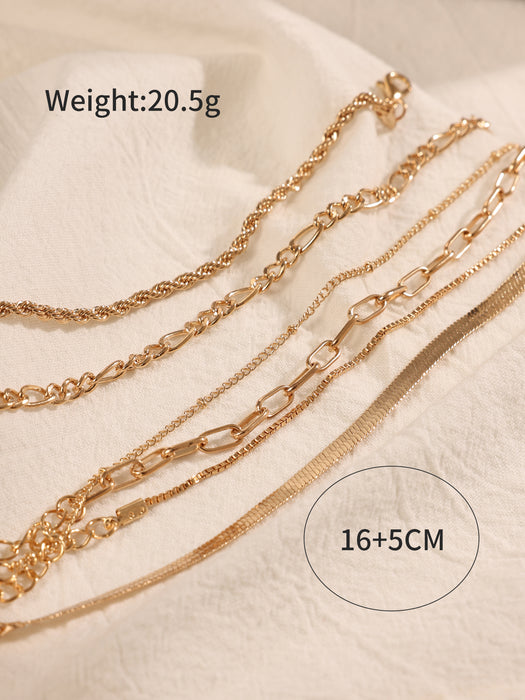 Bohemian Minimalist Handmade 6 Layers Chains Bracelet