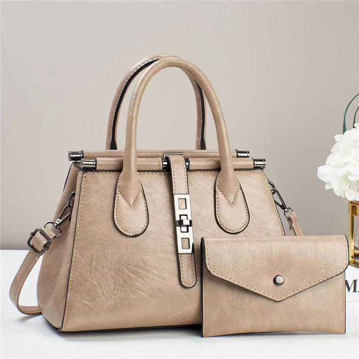 Wholesale Vintage Elegant Large Capacity Handbag Two-Piece Set