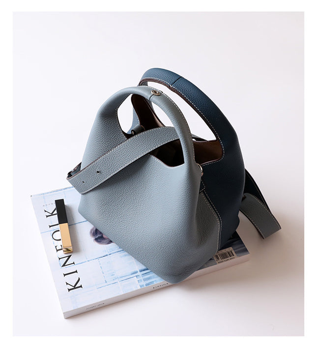 Women Fashion Creative Simple Solid Color Bucket Purses