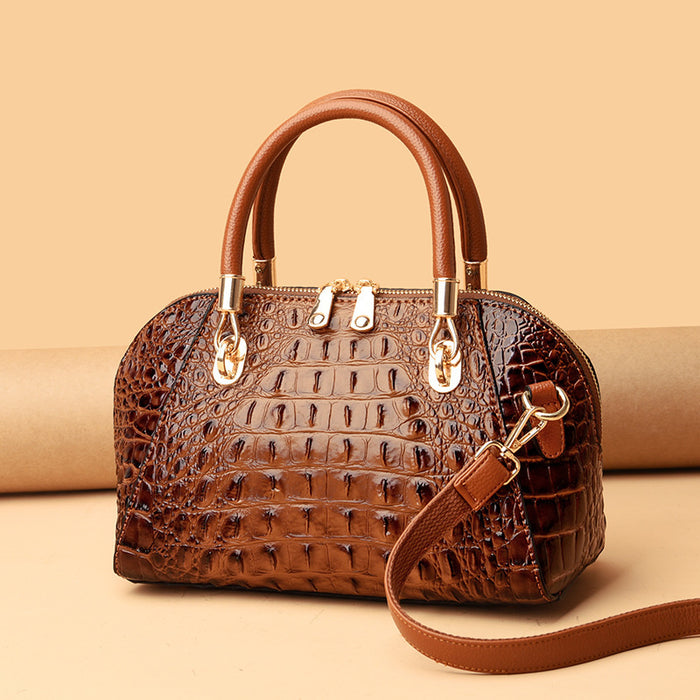 Wholesale Women Fashion Casual Gradient Crocodile Pattern Handbag