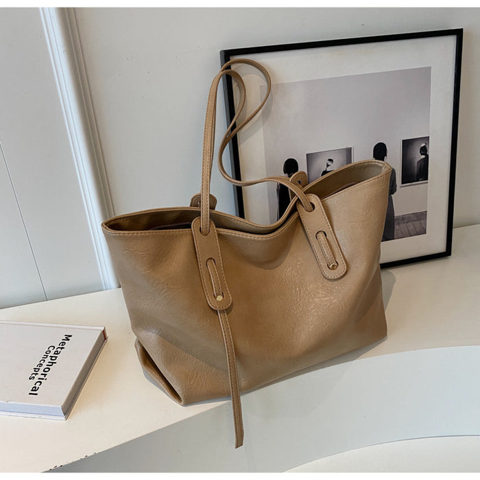 Women Casual Simple Solid Color Handbag