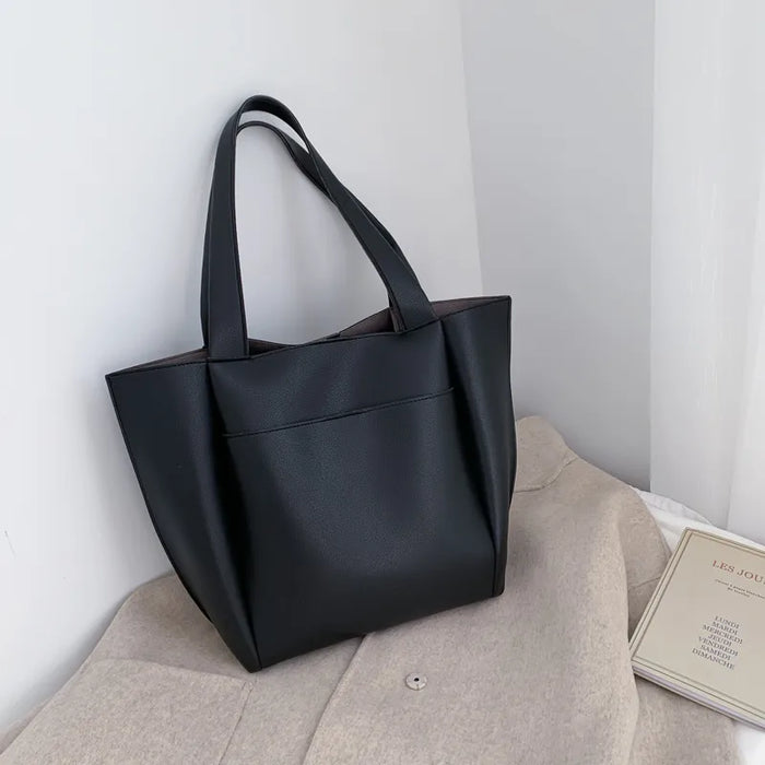 Wholesale Women Simple And Fashionable Square Large Capacity PU Tote Bag