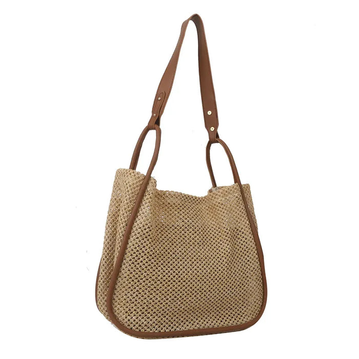 Women Fashion Large Capacity Woven Tote Bag . SPRING SEASON