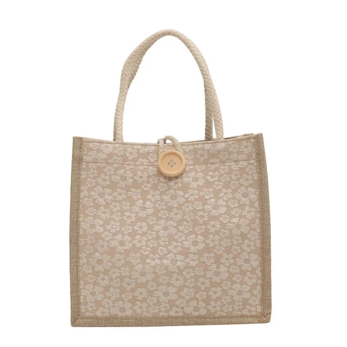 Wholesale Simple Printed Linen Canvas Tote Bag