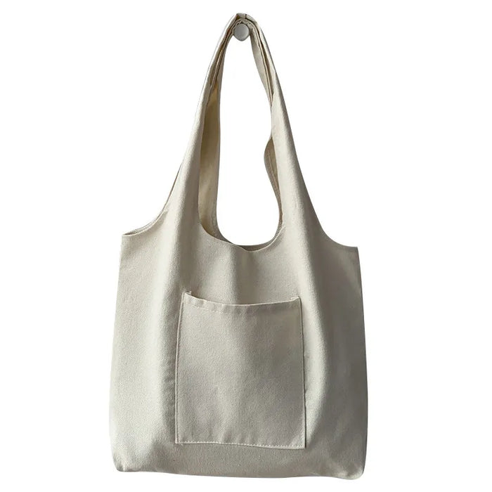 Wholesale Women Fashionable Solid Color Large Capacity Canvas Tote Bag