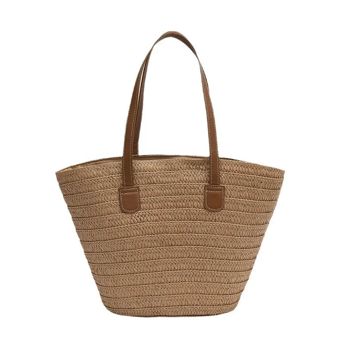 Wholesale Summer Women Fashionable Straw Woven Large Capacity Tote Bag